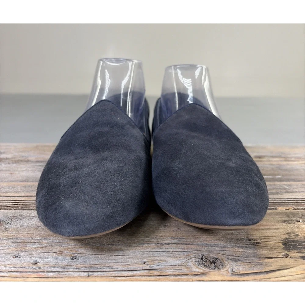 Birdies The Starling Blue Suede Loafer Flats Women’s Size 9.5 Bnfts Charity